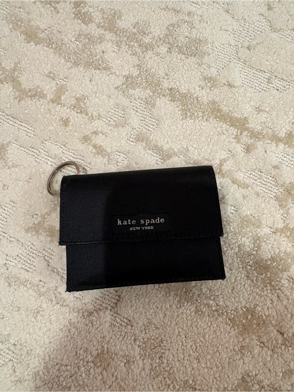 kate spade Black Mini Card Case with Keyring